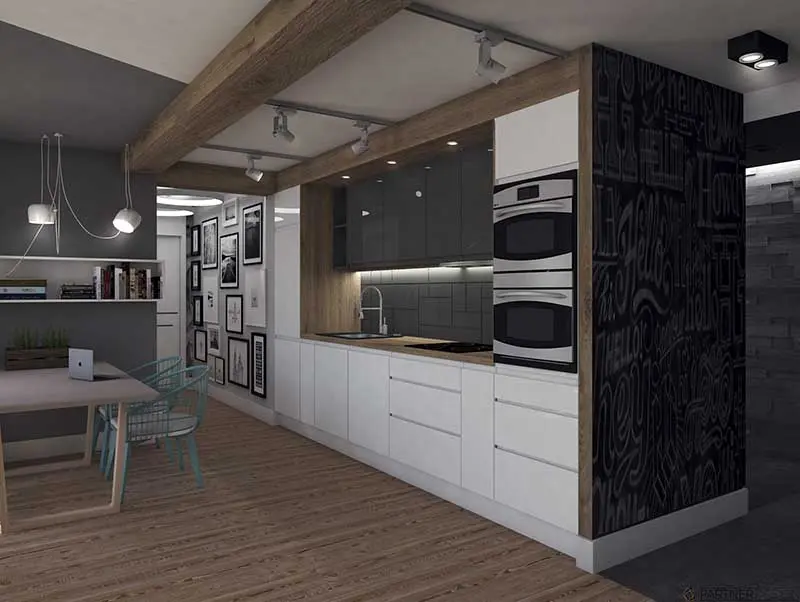 Kuchnia biało szara