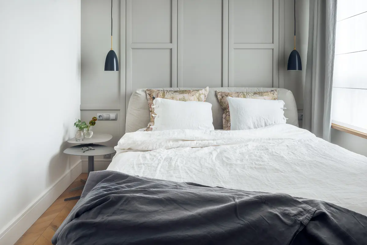 Przytulna sypialnia | proj. LOFT Magdalena Adamus, photo: Tom Kurek