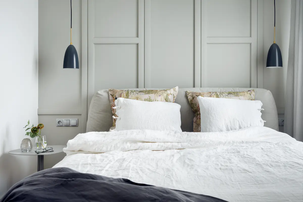 Przytulna sypialnia | proj. LOFT Magdalena Adamus, photo: Tom Kurek