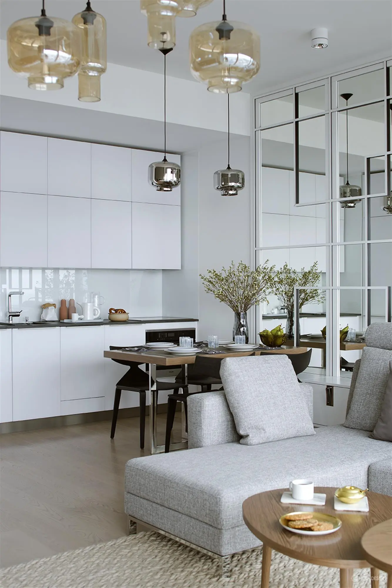 Biała kuchnia w połysku