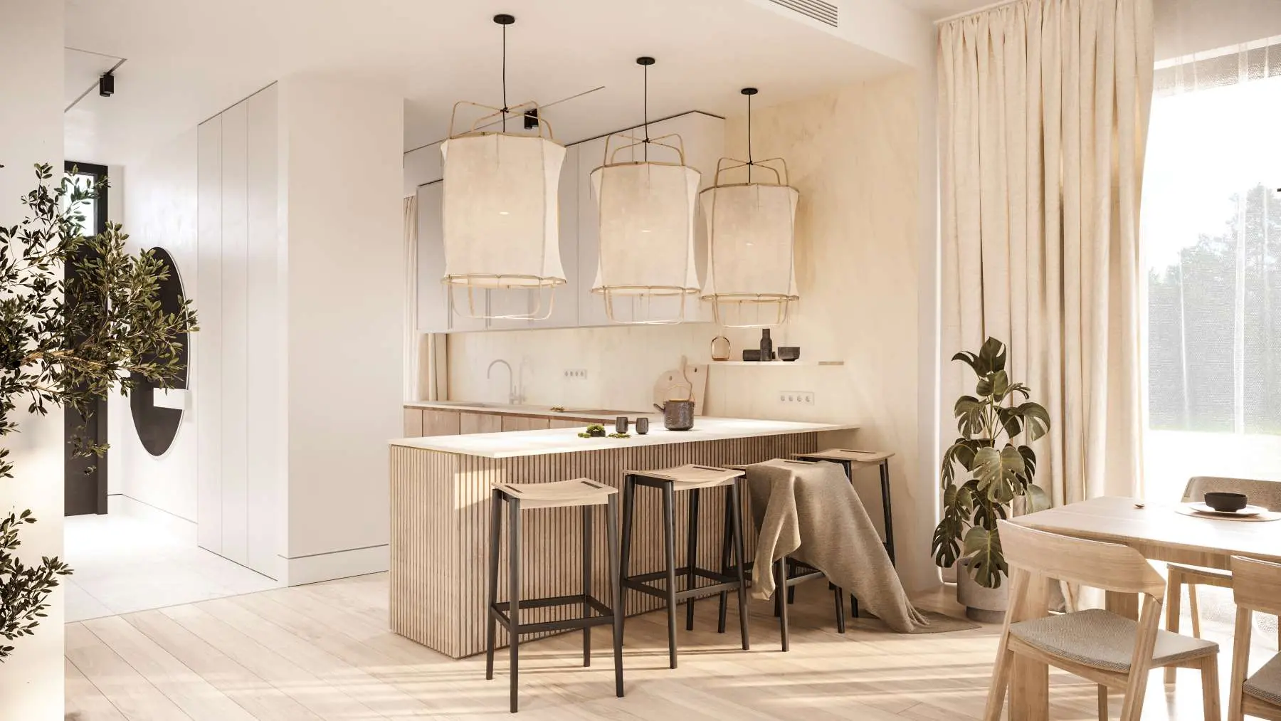 Deski podłogowe Charme Parquet w aranżacji strefy dziennej