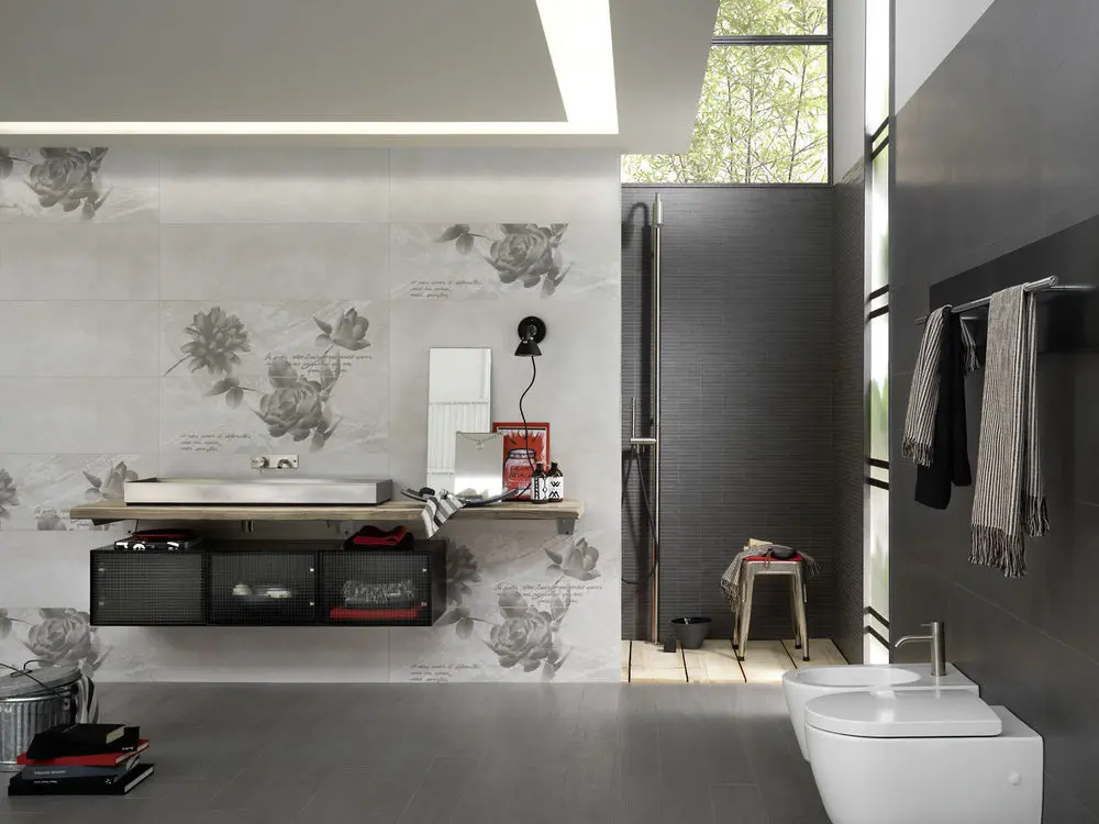 Marazzi Italia Oficina7 Łazienka szaro-czarna