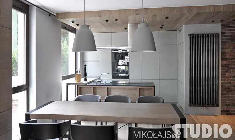 Kuchnia z jadalnią w stylu loft