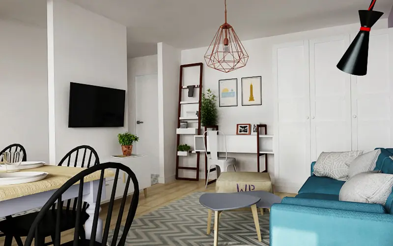 Aranżacja salonu / proj. Boho Studio