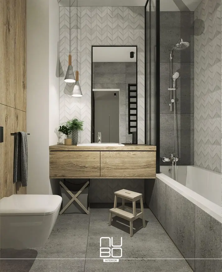 Łazienka z wanną i prysznicem | Pracownia Nubo