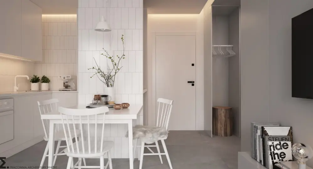 Biel i szarość w mieszkaniu