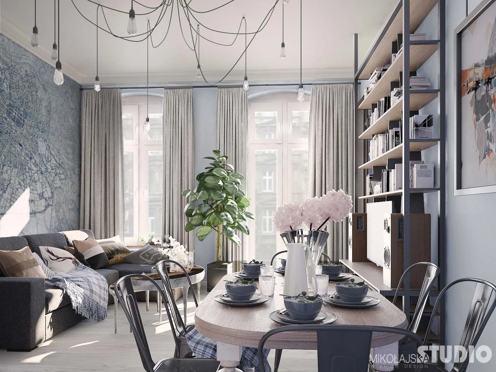 Salon projekt Mikołajska Studio