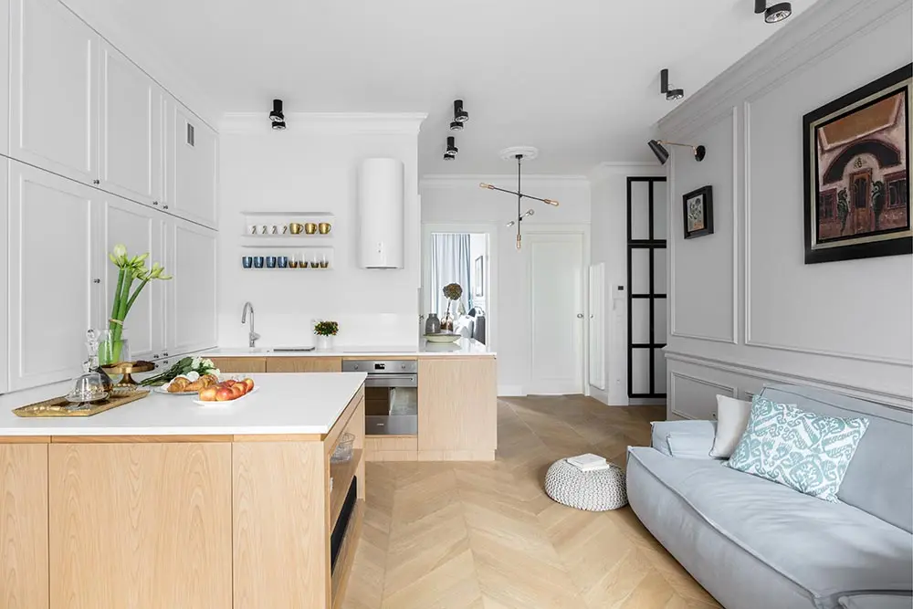 Sztukaterie we wnętrzu (proj. Domagała Design)