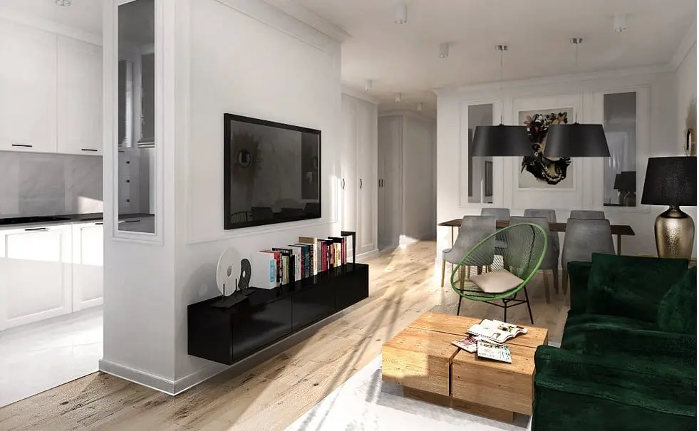 Ściana z telewizorem
