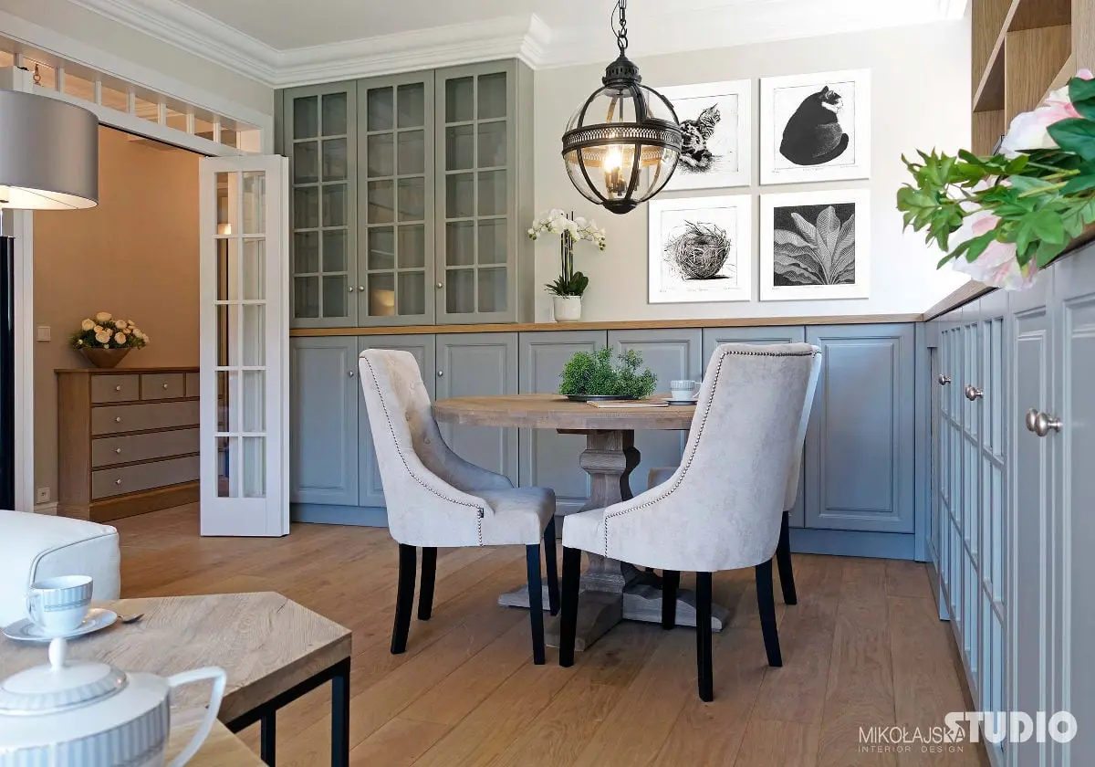 Aranżacja salonu, proj. Mikołajska Studio