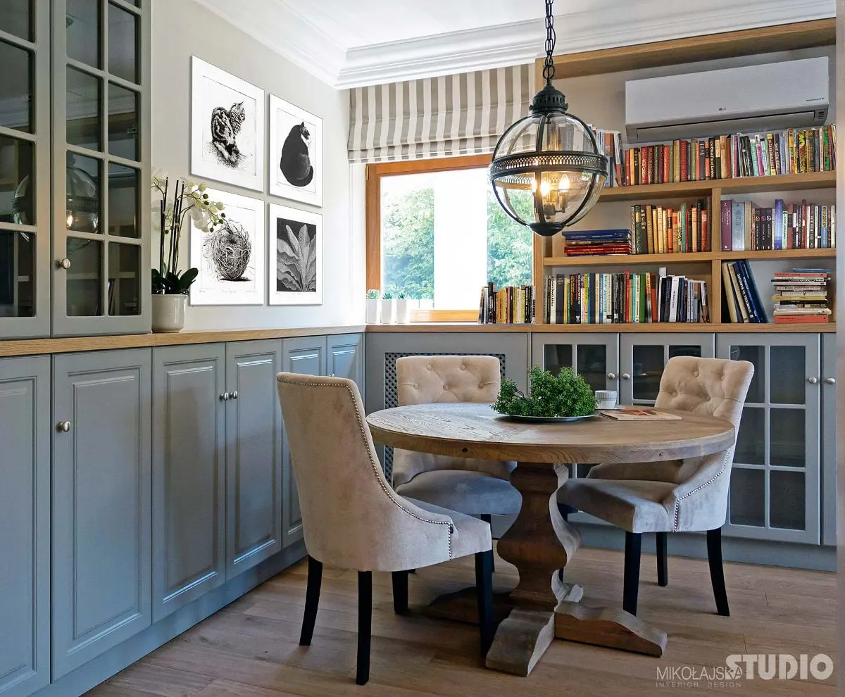 Aranżacja salonu, proj. Mikołajska Studio