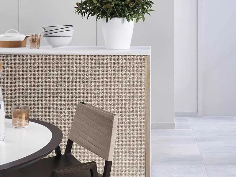 Mozaika na wyspie w kuchni