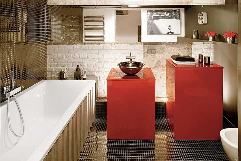 Czerwony Loft projekt Justyna Smolec