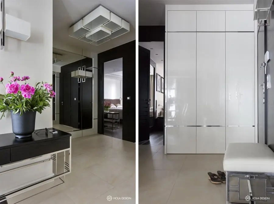 Nowoczesny przedpokój z nutą art deco | proj. Hola Design