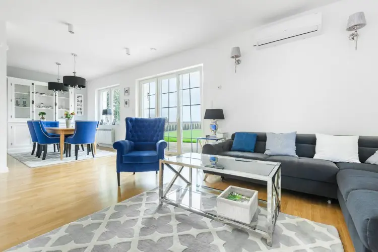 Salon z jadalnią, proj. COCO pracownia projektowania wnętrz