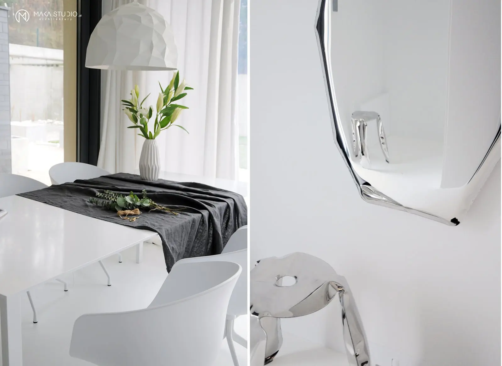 Dom w klimacie black & white | proj. MAKA.STUDIO, photo: Tom Kurek