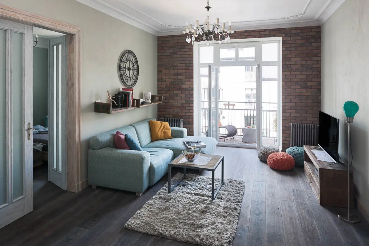 Salon w stylu vintage z odrobiną shabby chic projekt Jacek Tryc