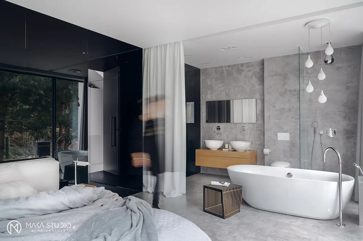 Dom w klimacie black & white | proj. MAKA.STUDIO, photo: Tom Kurek