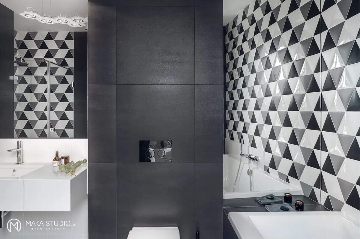 Dom w klimacie black & white | proj. MAKA.STUDIO, photo: Tom Kurek