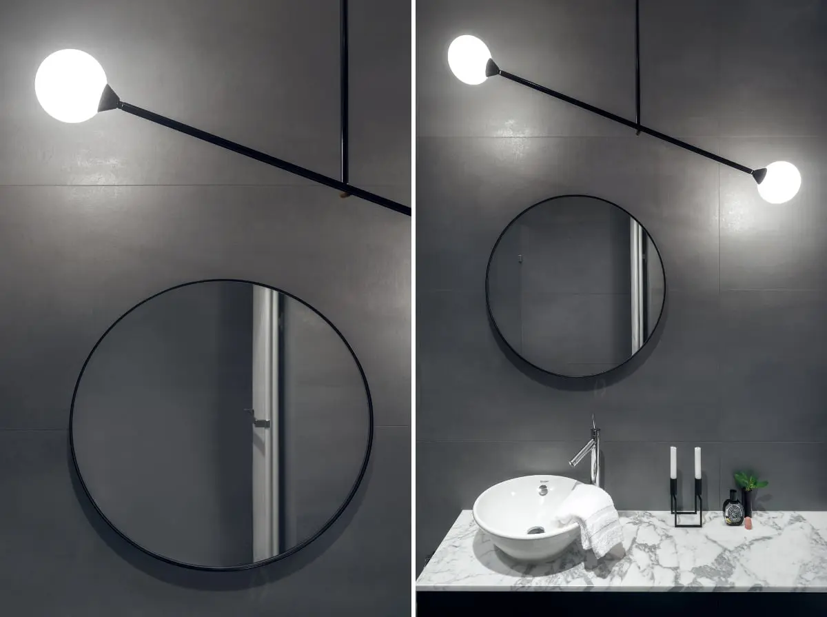 Szara łazienka | proj. LOFT Magdalena Adamus, photo: Tom Kurek