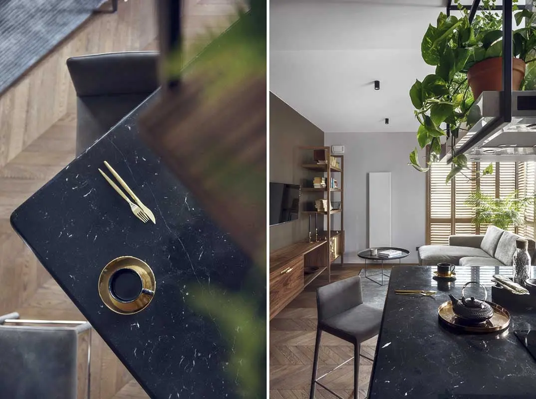 Złote detale w minimalistycznej formie do doskonałe dopełnienie projektu (proj. JT Grupa, photo: Tom Kurek)