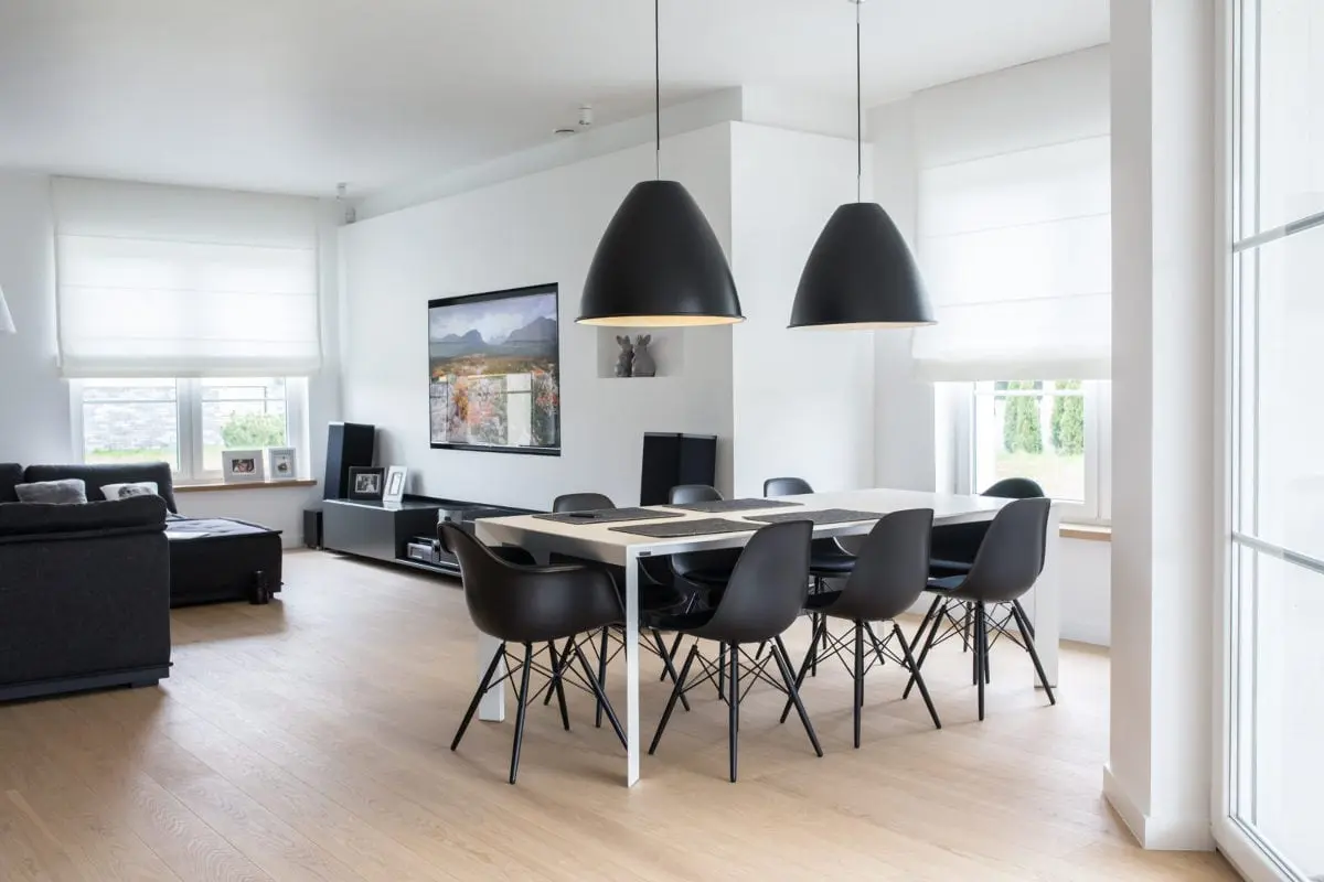 Jadalnia i salon, proj. Ev Architects