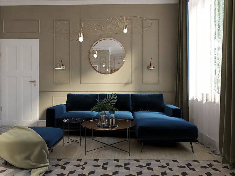 Welurowy narożnik w projekcie PIM concept