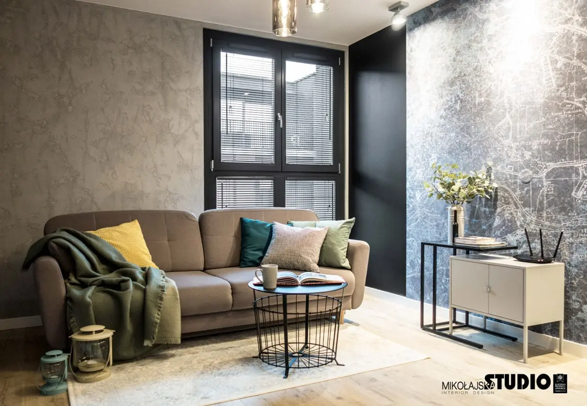 Przestronny salon, proj. Mikołajska Studio