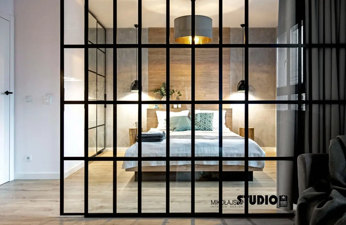 Sypialnia zza szkła