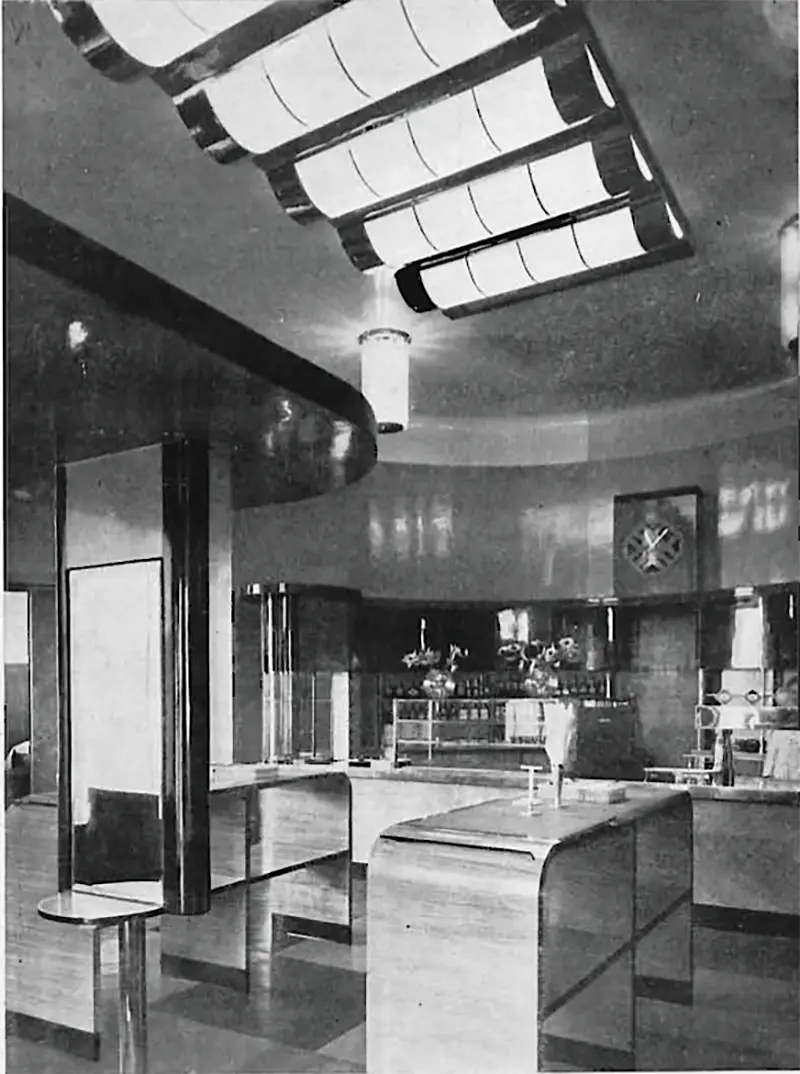 Wnętrze sklepu W. Golińska, ul. Mazowiecka (projekt Edward Seydenbeutel)