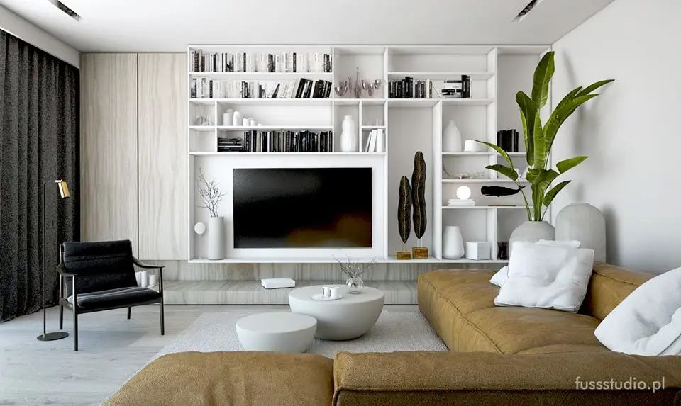 Projekt mieskzania z odrobiną karmelu | Fuss Studio