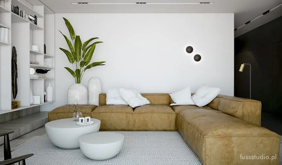 Projekt mieskzania z odrobiną karmelu | Fuss Studio