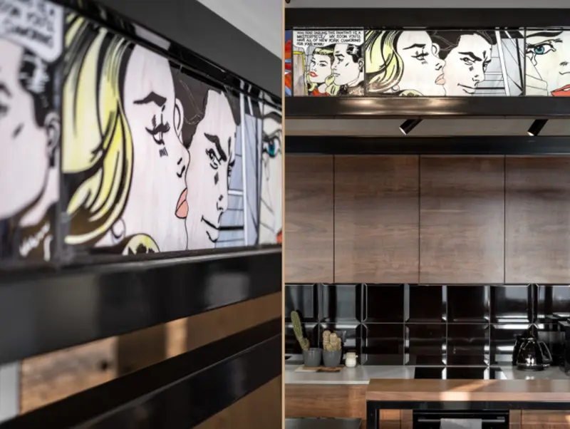 Elementy pop art we wnętrzu | proj. Sikora Wnętrza