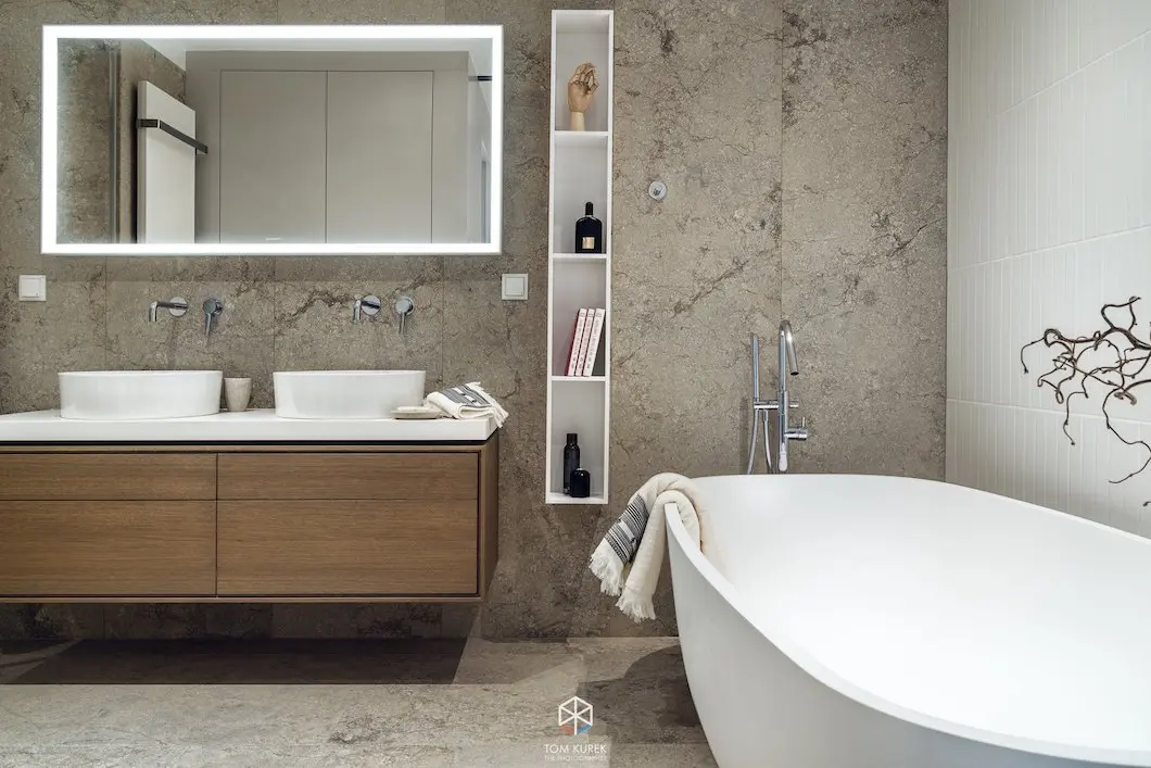 Stawiane umywalki w projekcie łazienki LOFT Magdalena Adamus (photo: Tom Kurek)
