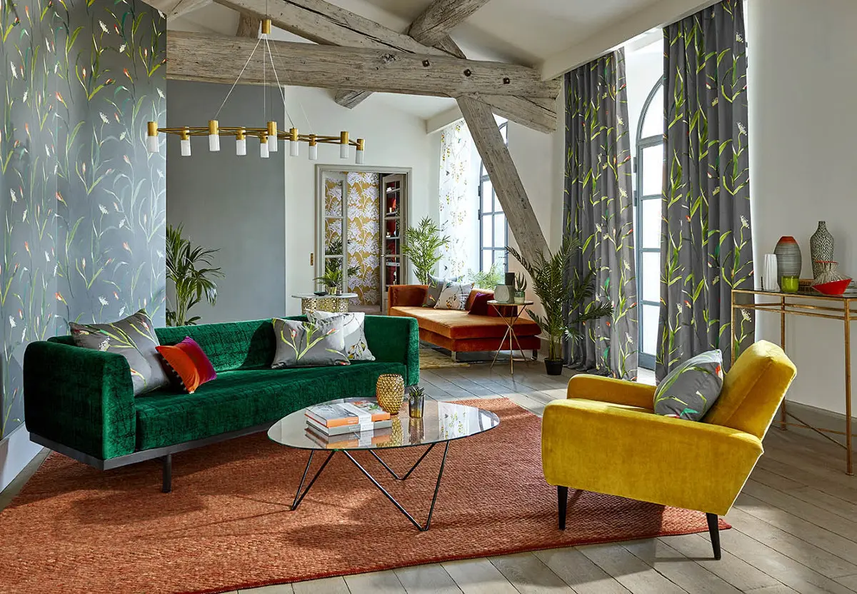 Kolekcja tapet i tkanin Zapara od marki Harlequin – produkty są dostępne w naszych showroomach