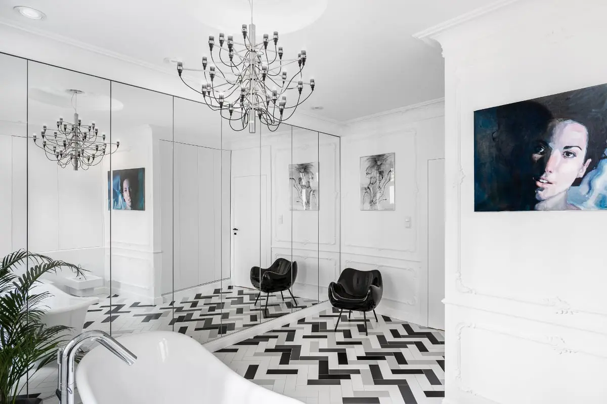 Łazienka w paryskim klimacie | proj. Anna Maria Sokołowska Architektura Wnętrz