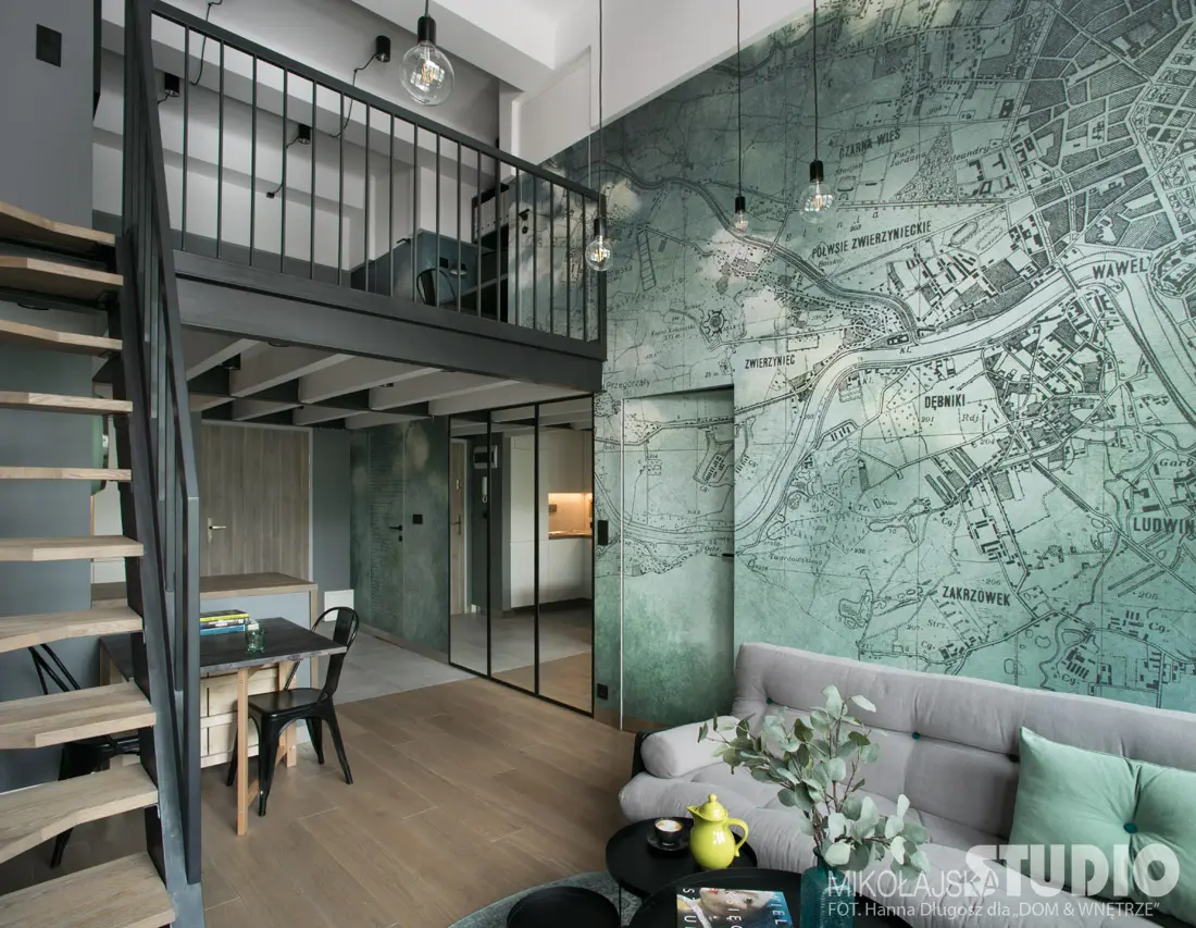 Antresola w lofcie (proj. Mikołajska Studio)