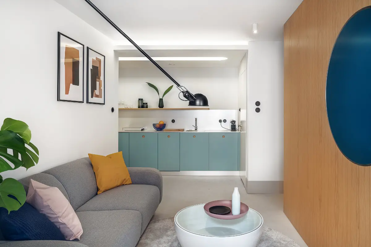 Mikromieszkanie w maxi stylu, czyli kawalerka 32 m2 od Interurban