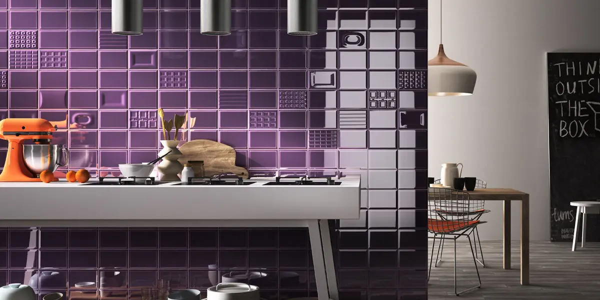 Fioletowe płytki od Imoli