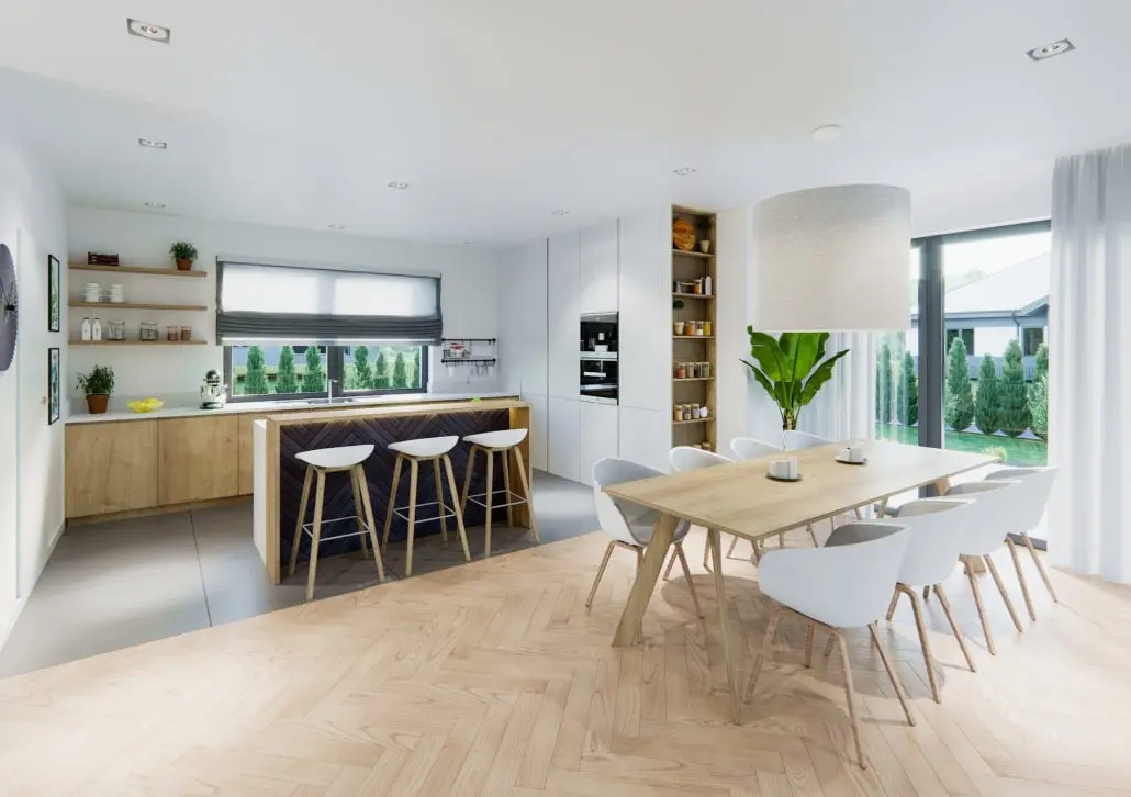 Projekt wnętrza domu w Nadarzynie pracownia Naboo