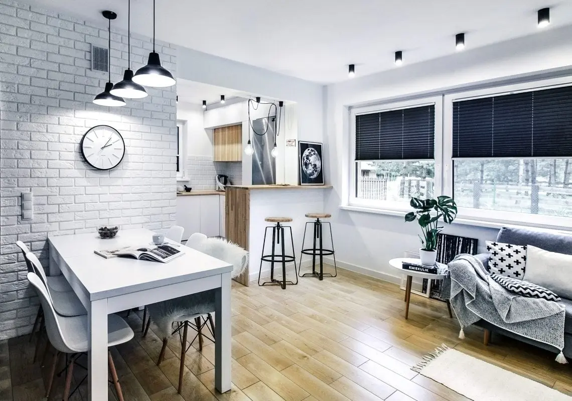 Mieszkanie w stylu skandynawskim z industrialnymi elementami | proj. BOLD Design