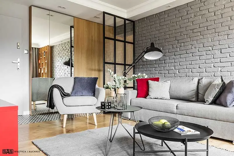 Mieszkanie z akcentem czerwieni