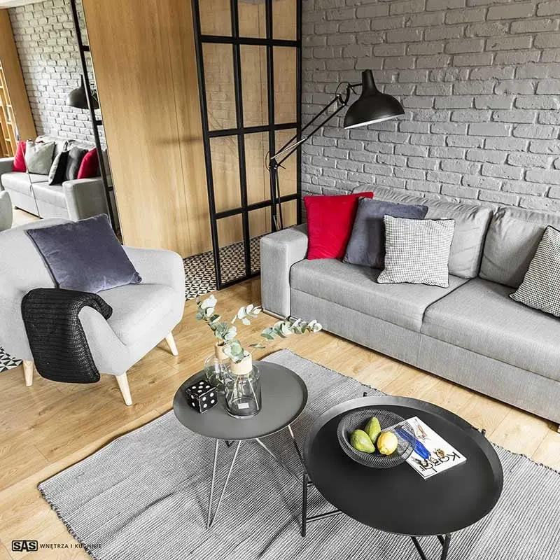 Mieszkanie z akcentem czerwieni