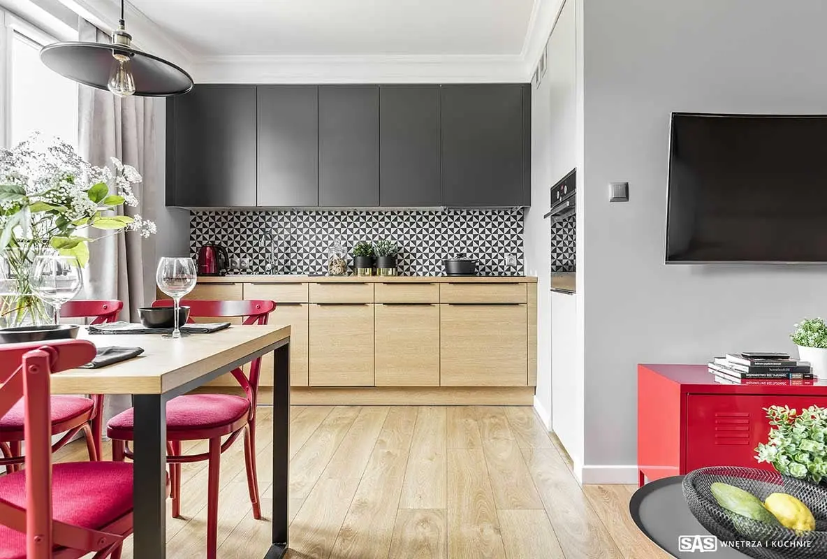 Mieszkanie z akcentem czerwieni
