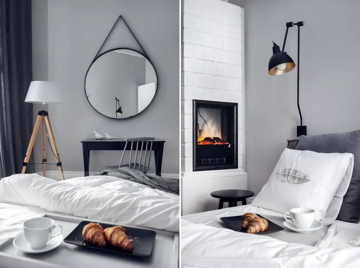 Szara sypialnia | proj. luumo.