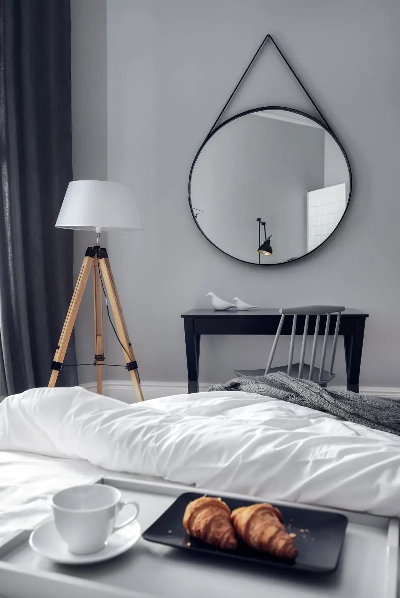 Szara sypialnia | proj. luumo.