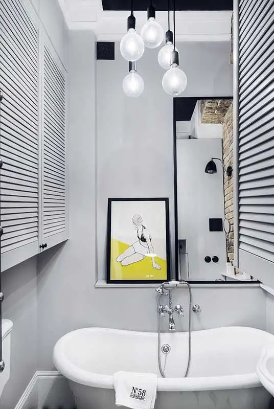 Łazienka z wanną w retro stylu | proj. luumo.