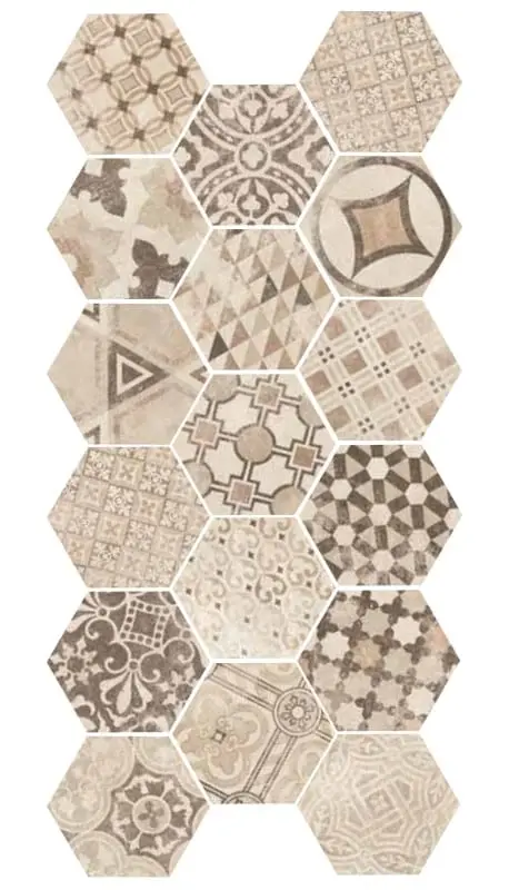 Equipe Hexatile Cement płytki heksagonalne patchworkowe 