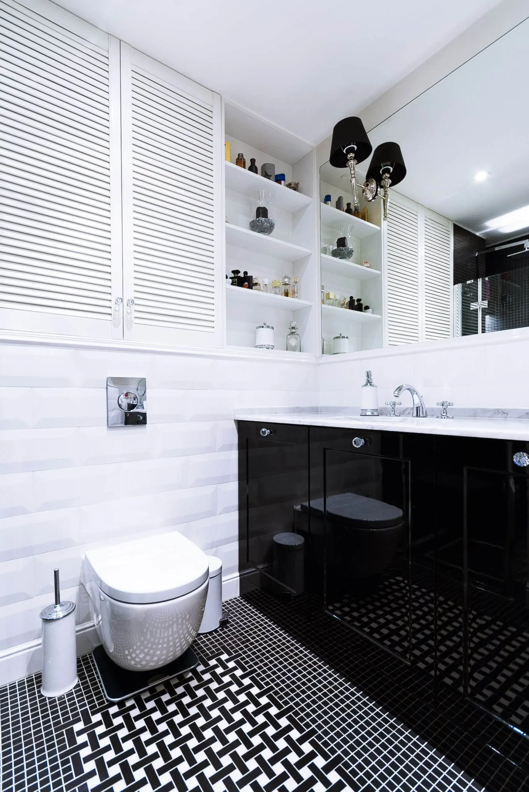 Aranżacja małej łazienki / proj. WOJSZ studio