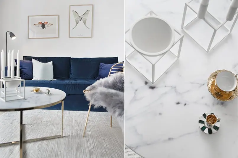 Marmur i złoto we wnętrzu | proj. Studio LOKO (zdjęcie: Magdalena Płoszaj)